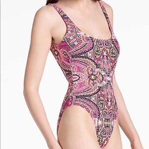NWT Lucky Brand tapestry swim suit- Med
